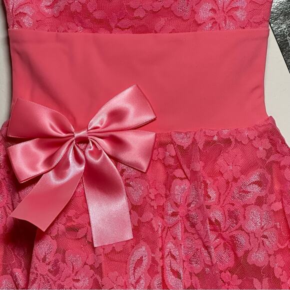 Theatricals Dance Pink Lace tutu Off-Shoulder Child Performance Outfit XSC NWT - Picture 3 of 12